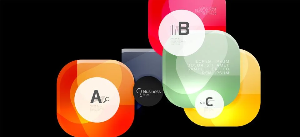 Info graphics circles background. Success icon symbol. Vector info graphic Illustrazione stock