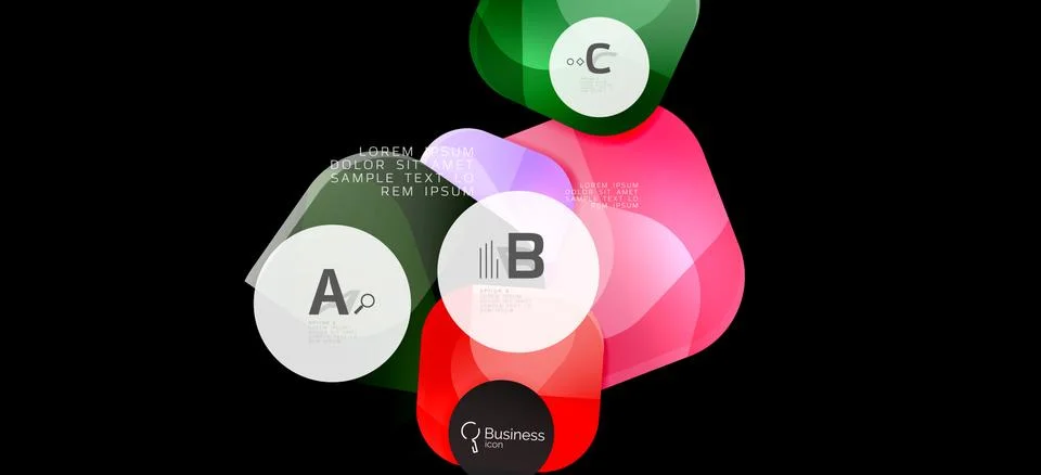 Info graphics circles background. Success icon symbol. Vector info graphic Ilustración de archivo
