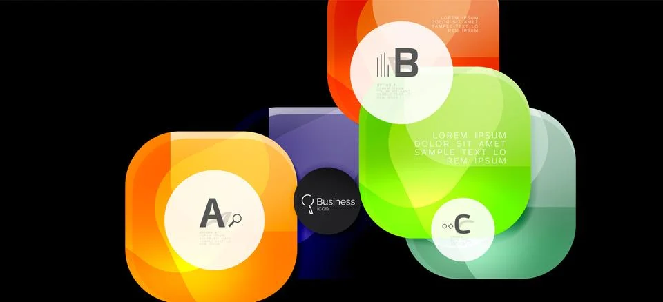 Info graphics circles background. Success icon symbol. Vector info graphic Stock Illustration
