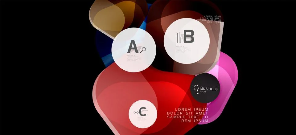 Info graphics circles background. Success icon symbol. Vector info graphic Ilustración de archivo