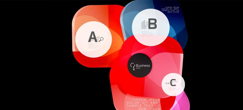 Info graphics circles background. Success icon symbol. Vector info graphic Ilustración de archivo
