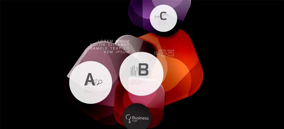 Info graphics circles background. Success icon symbol. Vector info graphic Stock Illustration
