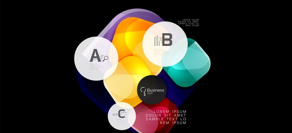 Info graphics circles background. Success icon symbol. Vector info graphic Stock Illustration