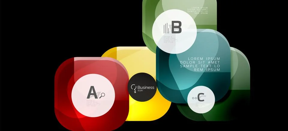 Info graphics circles background. Success icon symbol. Vector info graphic Ilustración de archivo