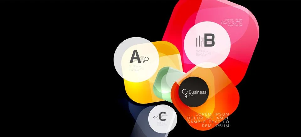 Info graphics circles background. Success icon symbol. Vector info graphic Stock Illustration