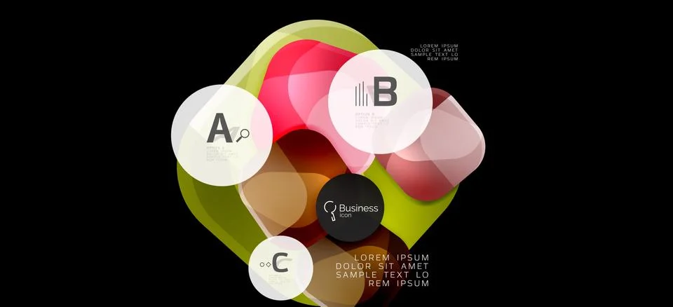 Info graphics circles background. Success icon symbol. Vector info graphic Stock Illustration