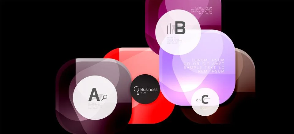 Info graphics circles background. Success icon symbol. Vector info graphic Ilustración de archivo