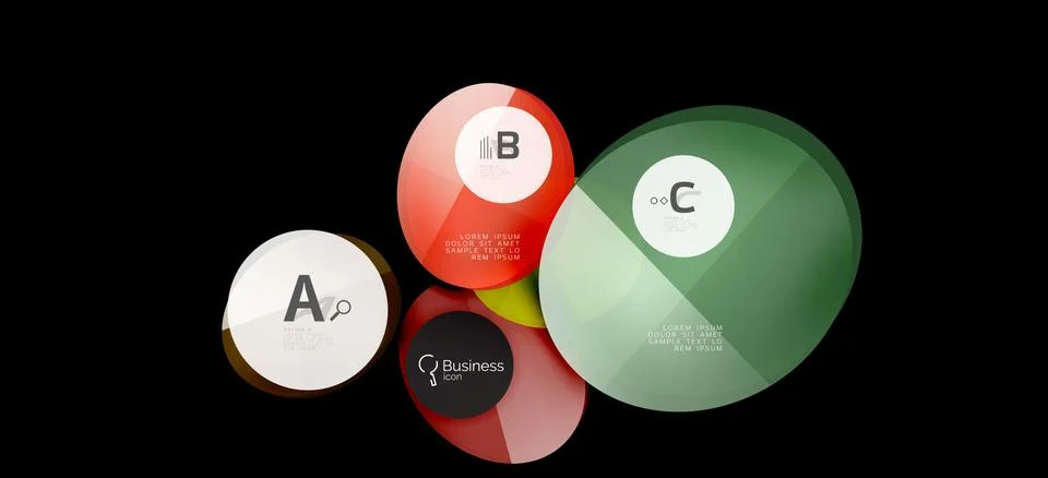 Info graphics circles background. Success icon symbol. Vector info graphic Stock Illustration