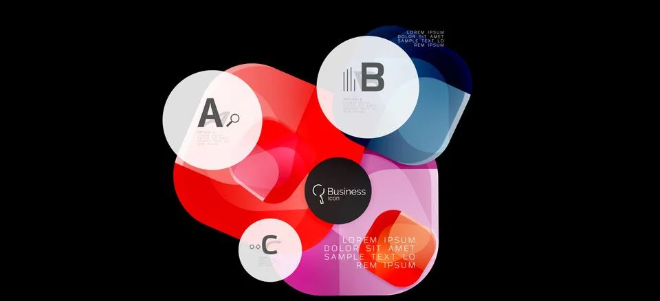 Info graphics circles background. Success icon symbol. Vector info graphic Stock Illustration