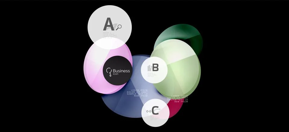 Info graphics circles background. Success icon symbol. Vector info graphic Stock Illustration