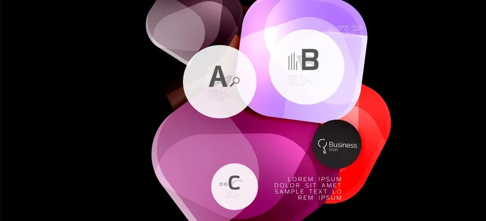 Info graphics circles background. Success icon symbol. Vector info graphic Stock Illustration