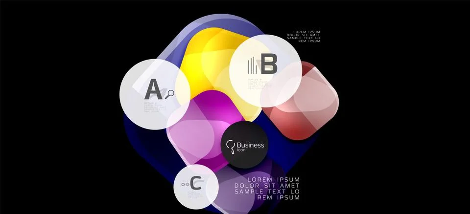 Info graphics circles background. Success icon symbol. Vector info graphic Stock Illustration