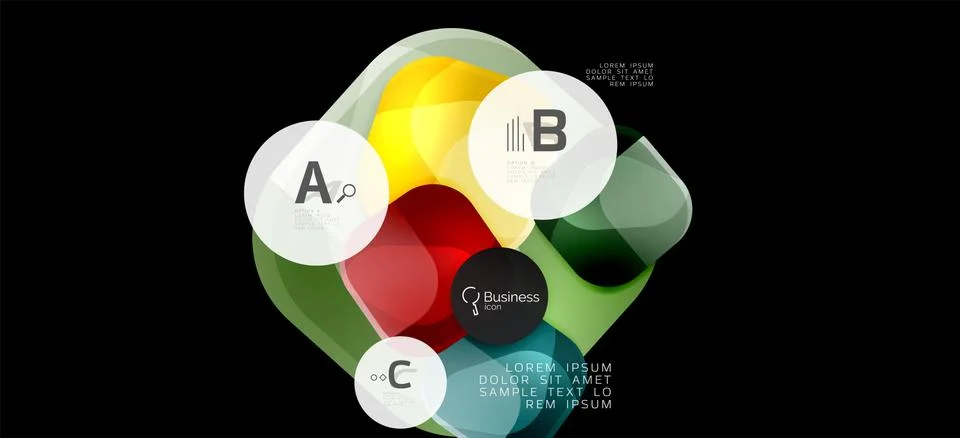 Info graphics circles background. Success icon symbol. Vector info graphic Stock Illustration