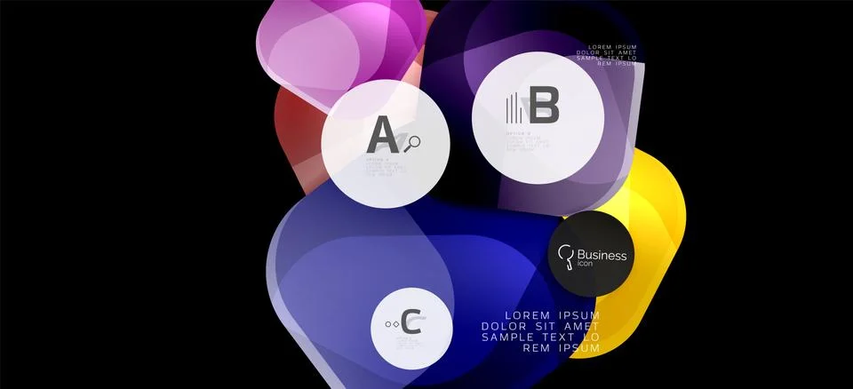 Info graphics circles background. Success icon symbol. Vector info graphic Ilustración de archivo