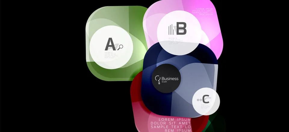 Info graphics circles background. Success icon symbol. Vector info graphic Stock Illustration