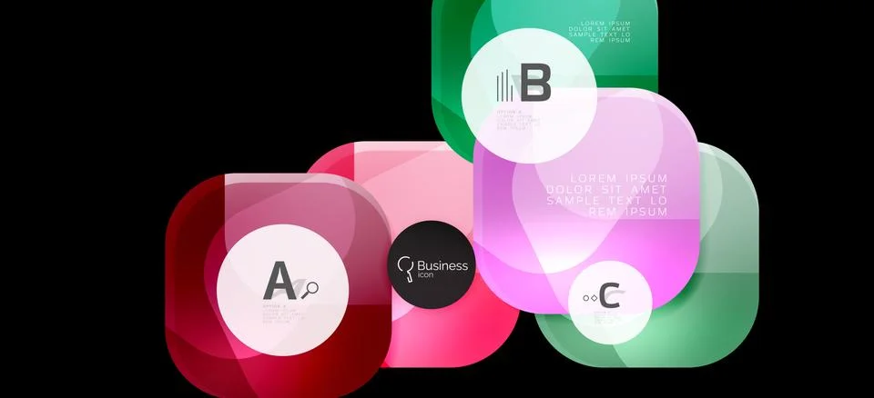 Info graphics circles background. Success icon symbol. Vector info graphic Illustrazione stock