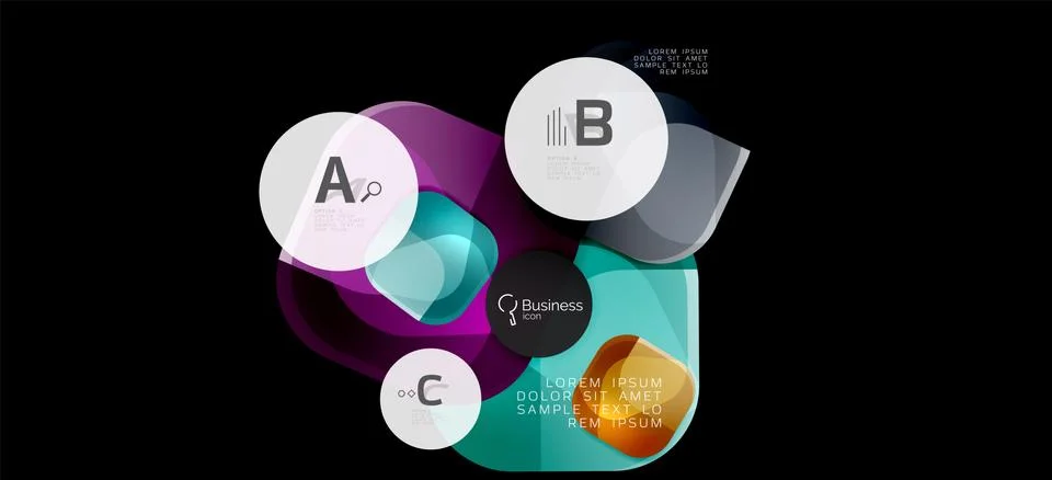Info graphics circles background. Success icon symbol. Vector info graphic Stock Illustration
