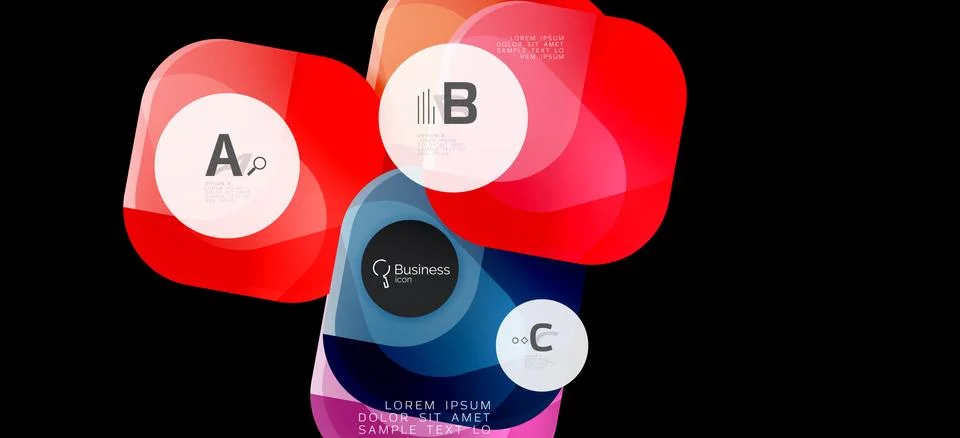 Info graphics circles background. Success icon symbol. Vector info graphic Stock Illustration