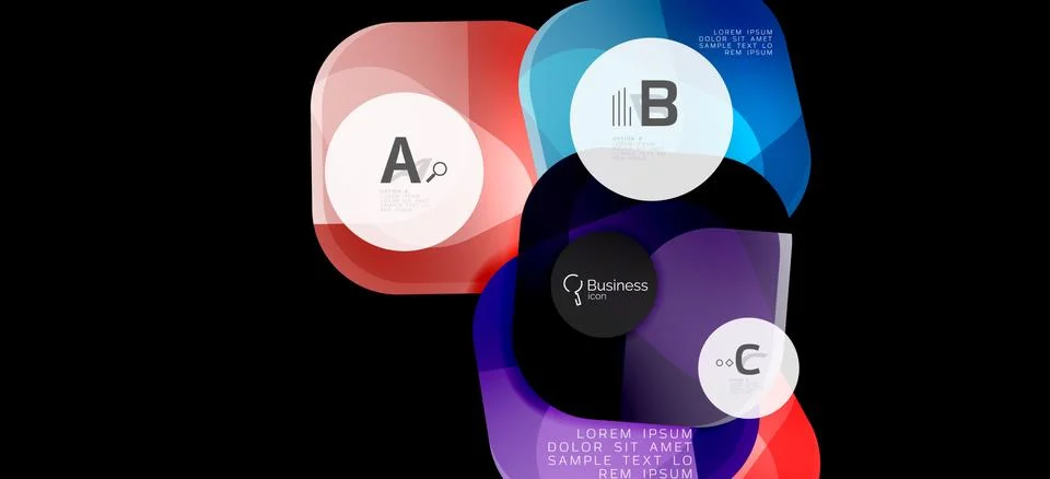 Info graphics circles background. Success icon symbol. Vector info graphic Ilustración de archivo