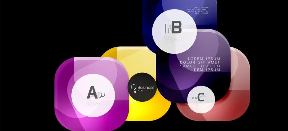 Info graphics circles background. Success icon symbol. Vector info graphic Stock Illustration