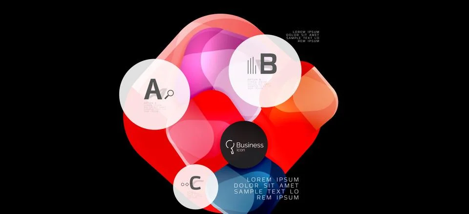 Info graphics circles background. Success icon symbol. Vector info graphic Stock Illustration