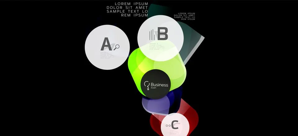 Info graphics circles background. Success icon symbol. Vector info graphic Stock Illustration