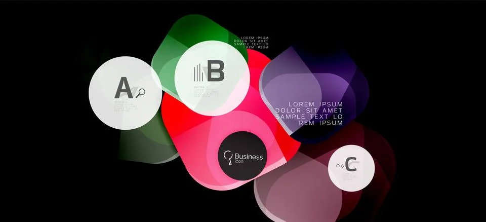 Info graphics circles background. Success icon symbol. Vector info graphic Illustrazione stock