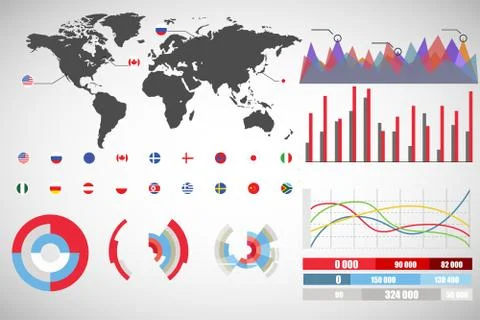 Info graphics collection Stock Illustration