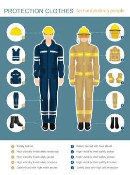 Info-graphics with professional uniform Stock Illustration