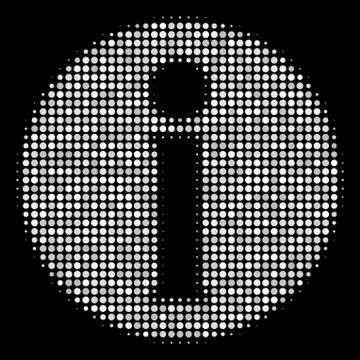 Info Halftone Icon Stock Illustration