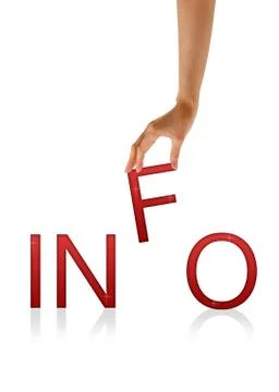 Info - hand Stock Illustration