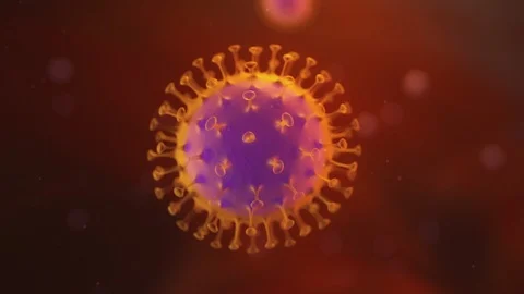 Info hud coronavirus bacteria 3D illustration inside the human body Stock Footage 127096047