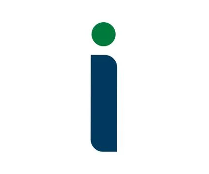 Info i letter on white 스톡 일러스트