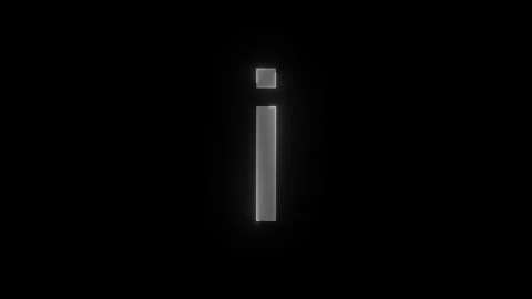 Info i stroke icon glowing neon white color animation Stock Footage 289431577