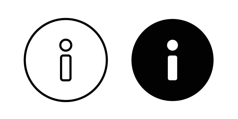 Info icon concept logo design collection Stock Illustration