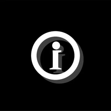Info icon flat Stock Illustration