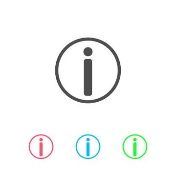 Info icon flat. Stock Illustration