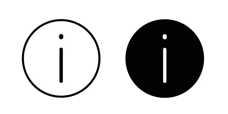 Info icon illustration vector, icon set for apps Illustrazione stock