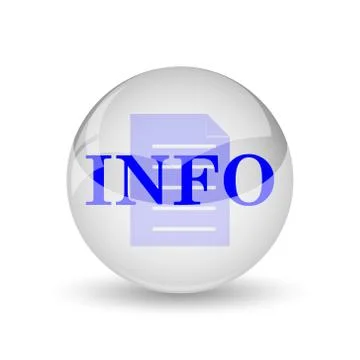 Info icon. Internet button on white background.. Illustrazione stock