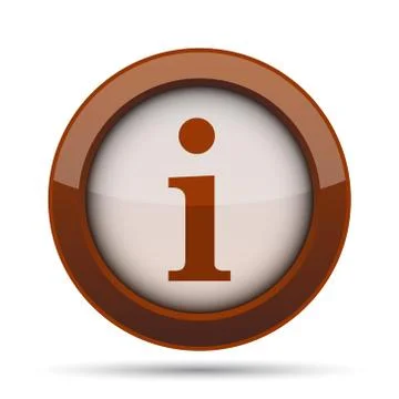 Info icon. Internet button on white background. . Stock Illustration