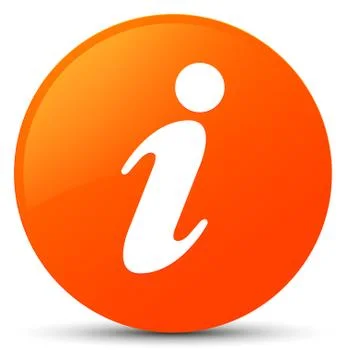 Info icon orange round button Stock Illustration