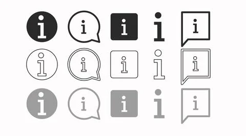 Info Icon Set. Stock Illustration