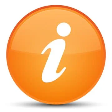 Info icon special orange round button Stock Illustration