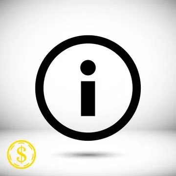 Info icon stock vector illustration flat design Stockillustratie