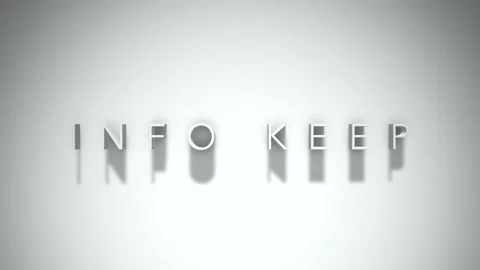 Info keep 3D title animation with shadows on a white background Video stock 297515064