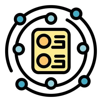Info key point icon vector flat Stock Illustration