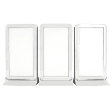 Info LCD screen floor stand. Stock Illustration