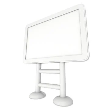 Info LCD screen floor stand. Stock Illustration