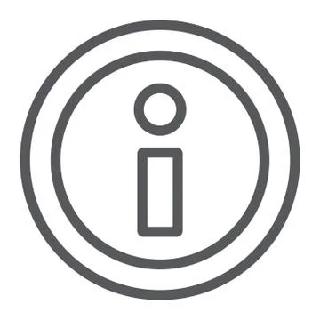 Info line icon, help and inform, information sign, vector graphics, a linear Stock Illustration