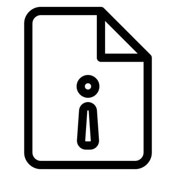 Info line icon vector illustration isolated on white background Ilustración de archivo